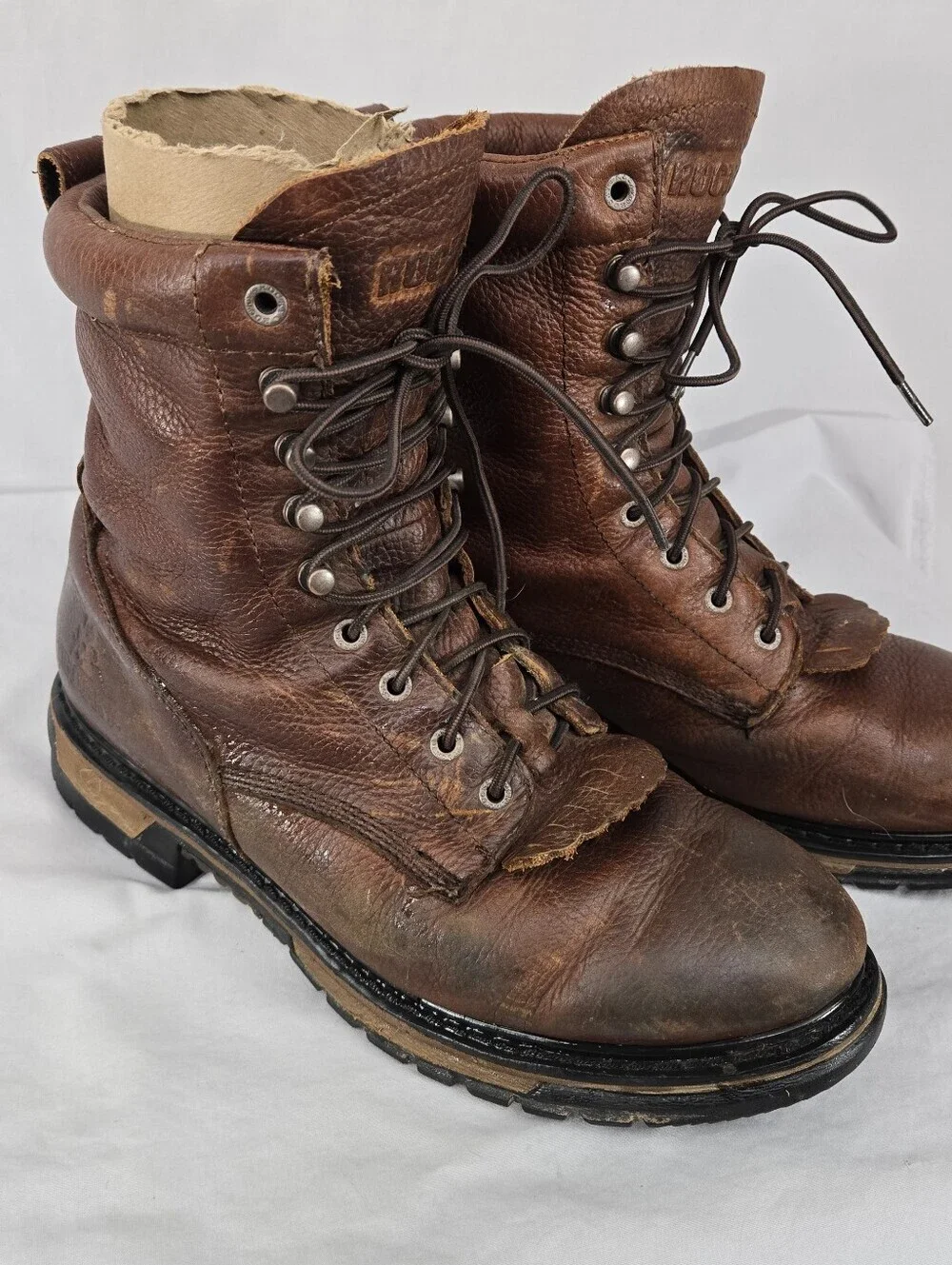 ROCKY Tan Rider 9” WATERPROOF BOOTS #2723 Mens Size 10.5 W  Rider Comfort SYSTEM